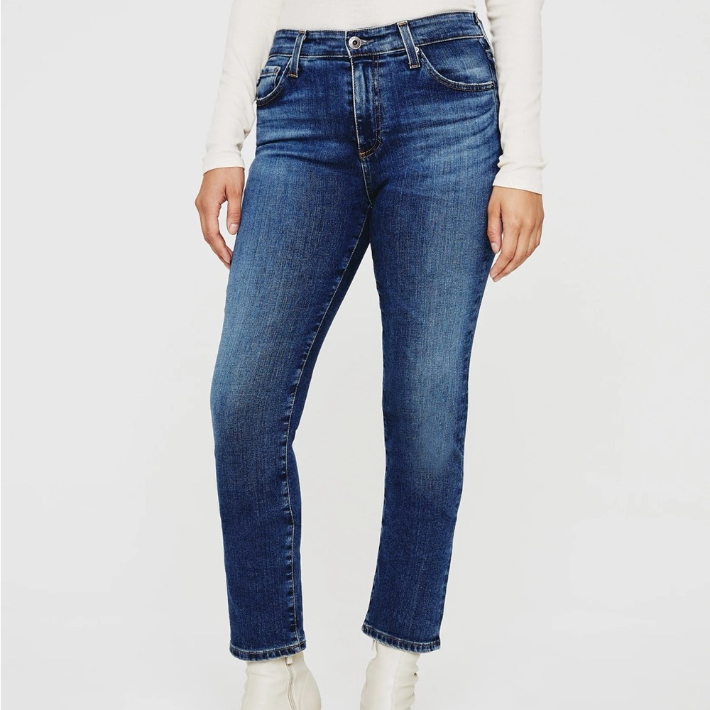 -AG-ED Mari High Rise Slim Straight Cropped Jean